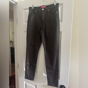 Lilly Pulitzer Brown coated denim Pants coated jeans